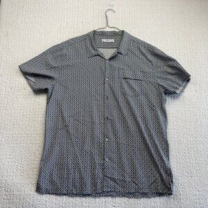 Projek Raw Button Up Shirt Men XL Summer Party Light Breathable Mandala AOP